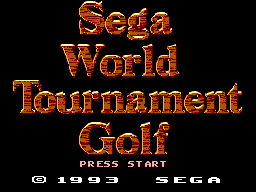 Sega World Tournament Golf Title Screen